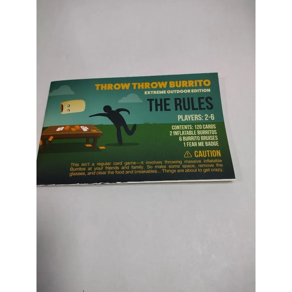 Throw Throw Burrito Extreme Outdoor Dodgeball Edition Card Game